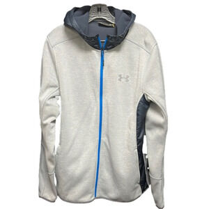 𝅺UNDER Armour- gray lined full zip jacket with hood